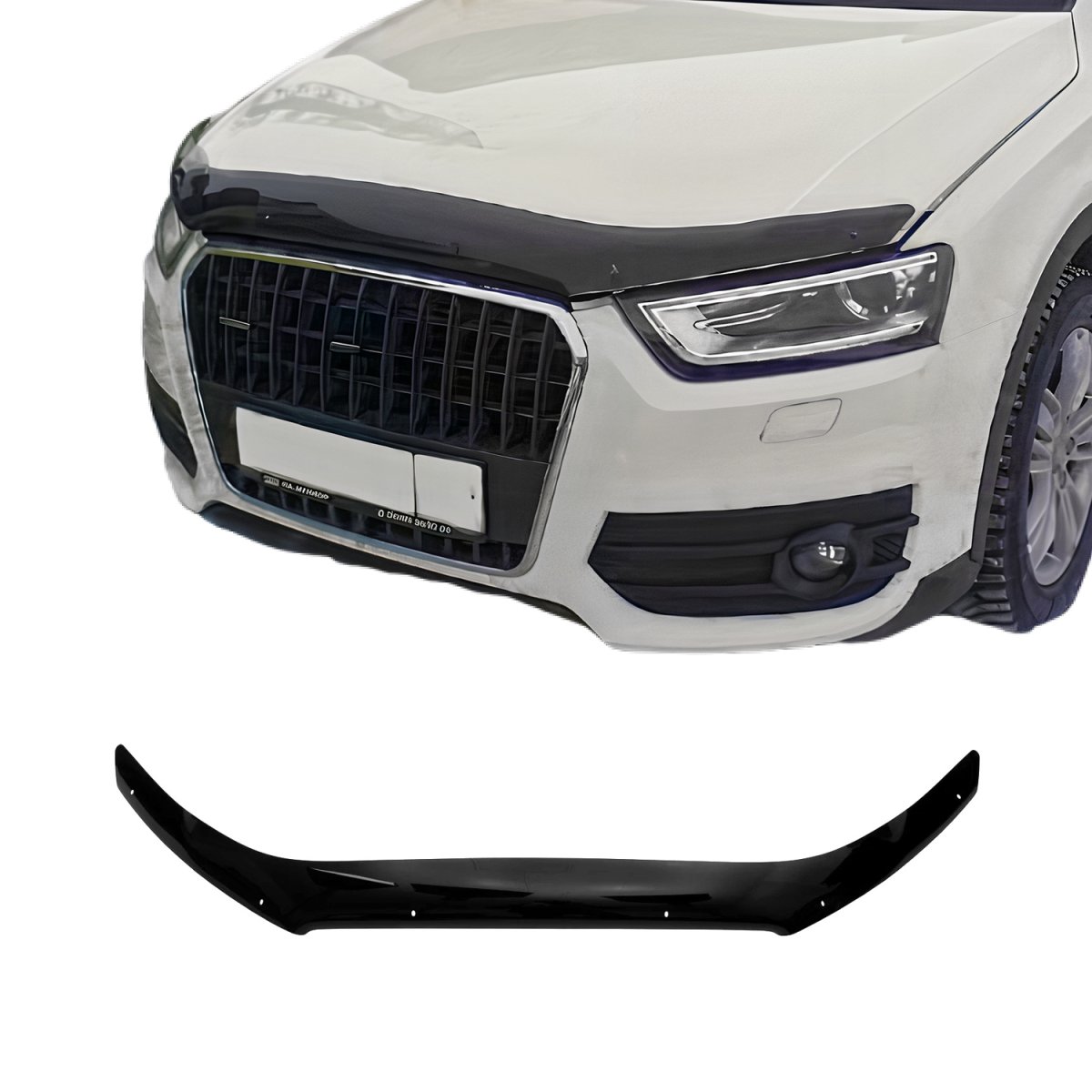 Audi Q3 Hood Deflector - Omac - Acrylic 1 Pc - Black - '13-'18 Audi Q3 Hood Deflector - Omac - Acrylic 1 Pc - Black - '13-'18